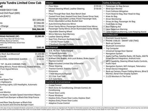 Used 2025 Toyota Tundra Limited w/ TRD Off-Road Package AWD/4WD image 37