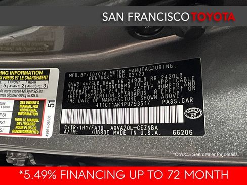 Certified 2023 Toyota Camry LE FWD image 37