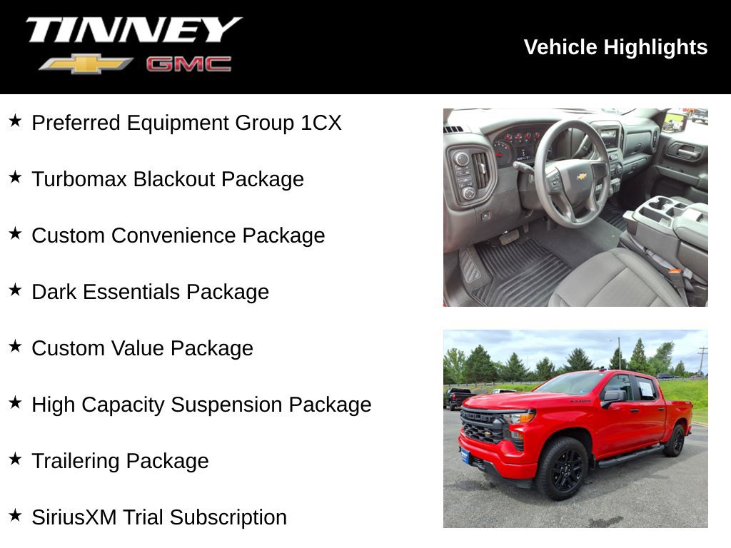 Used 2026 Chevrolet Silverado 1500 Custom w/ Turbomax Blackout Package AWD/4WD image 6