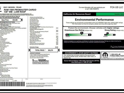 Used 2021 RAM ProMaster 1500 image 7