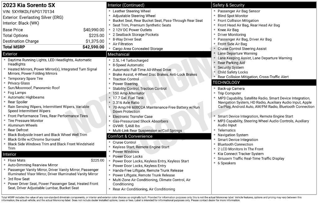 Certified 2023 Kia Sorento SX AWD/4WD image 37