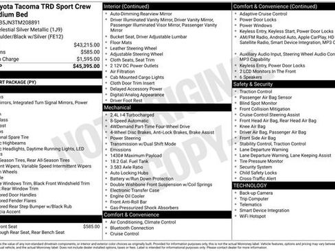 New 2026 Toyota Tacoma TRD Sport image 6
