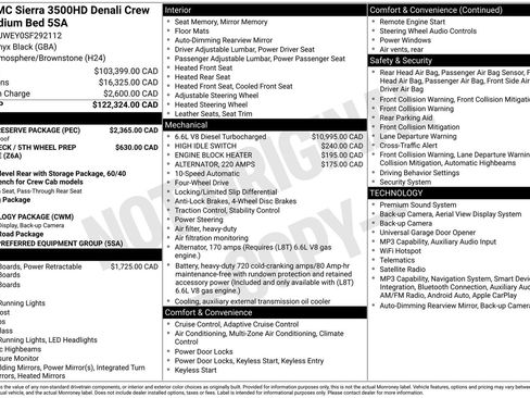 Used 2025 GMC Sierra 3500 Denali w/ Denali Reserve Package AWD/4WD image 3