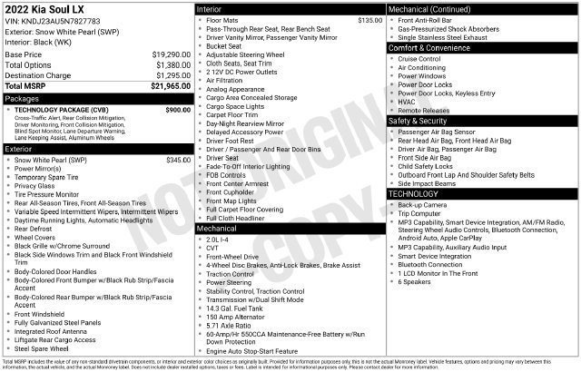 Used 2022 Kia Soul LX w/ Technology Package FWD image 35