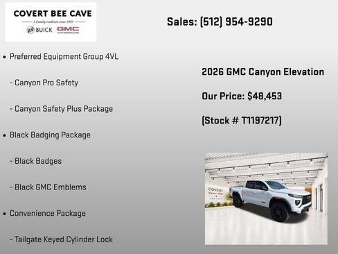 New 2026 GMC Canyon Elevation w/ Convenience Package AWD/4WD image 7