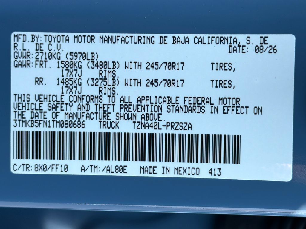 New 2026 Toyota Tacoma SR5 RWD image 37