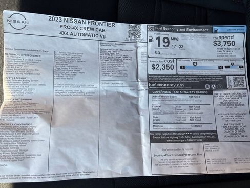 Used 2023 Nissan Frontier PRO-4X w/ Technology Package image 52