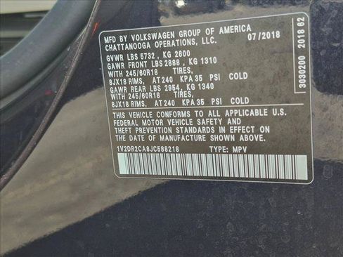 Used 2018 Volkswagen Atlas SE FWD image 23