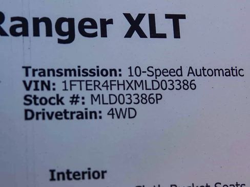 Used 2021 Ford Ranger XLT w/ Equipment Group 302A High image 28