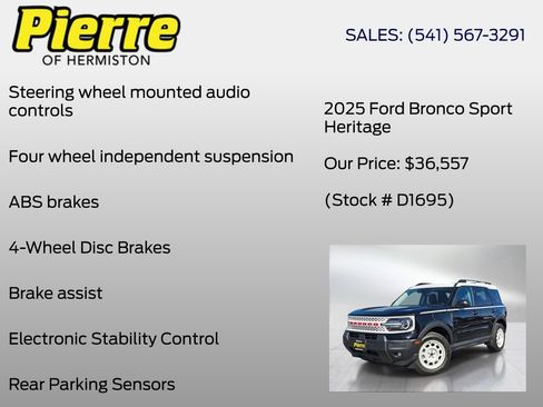 New 2025 Ford Bronco Sport Heritage w/ Convenience Package AWD/4WD image 12