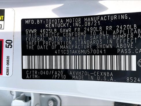 Used 2021 Toyota Camry LE w/ Protection Package (Q2) (TMS) FWD image 30