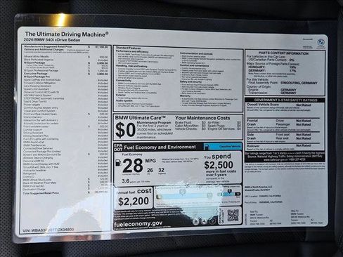 New 2026 BMW 540i xDrive w/ Executive Package image 20