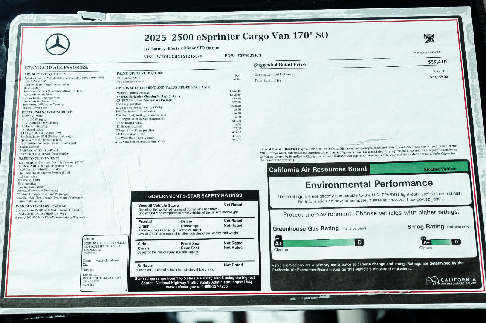 New 2025 Mercedes-Benz eSprinter 170 Cargo image 27