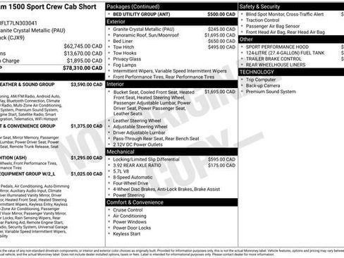 Used 2020 RAM 1500 Sport w/ Alpine Leather & Sound Group image 40
