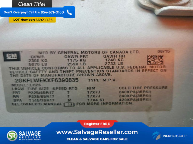 Used 2015 GMC Terrain SLE AWD/4WD image 19