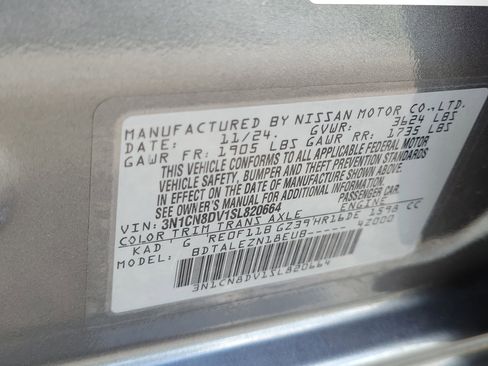Certified 2025 Nissan Versa S w/ Trunk Package FWD image 31