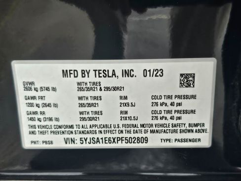 Used 2023 Tesla Model S Plaid AWD/4WD image 36