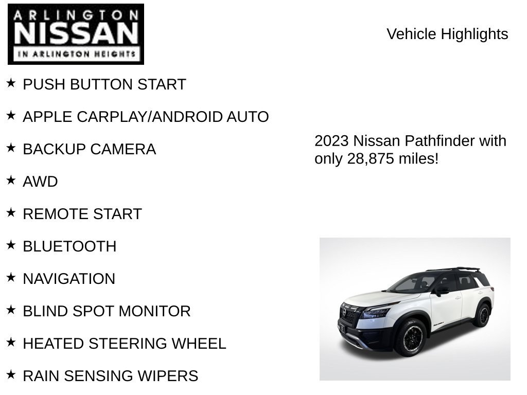 Certified 2023 Nissan Pathfinder Rock Creek AWD/4WD image 7