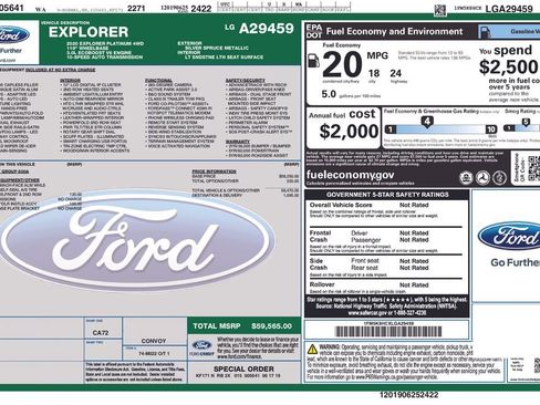 Used 2020 Ford Explorer Platinum AWD/4WD image 11