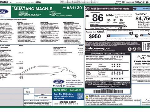 New 2025 Ford Mustang Mach-E GT w/ Interior Protection Package image 4