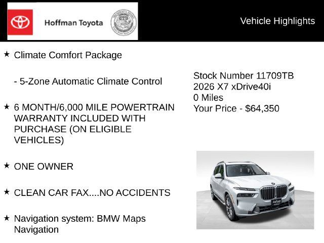 Used 2026 BMW X7 xDrive40i AWD/4WD image 10