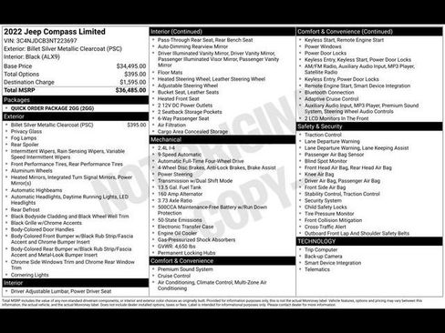 Used 2022 Jeep Compass Limited image 40