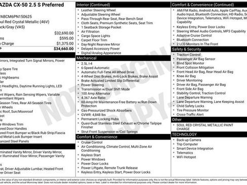 Used 2023 MAZDA CX-50 2.5 S w/ Preferred Plus Pkg image 16