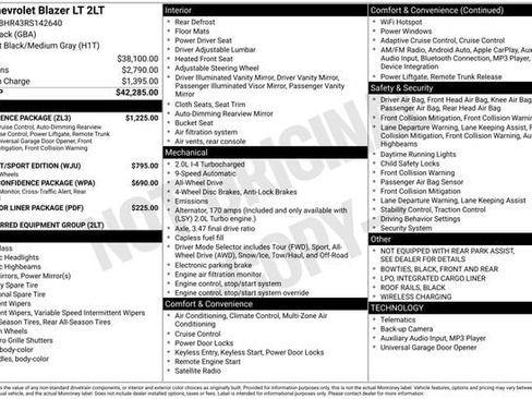 Used 2024 Chevrolet Blazer LT w/ Convenience Package image 27