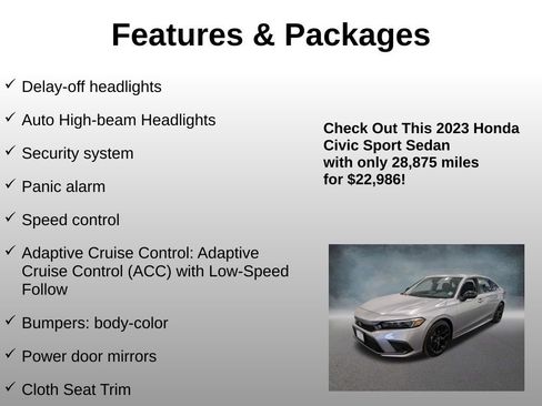 Certified 2023 Honda Civic Sport image 20
