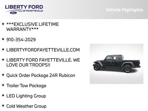 Used 2023 Jeep Gladiator Rubicon w/ LED Lighting Group AWD/4WD image 5