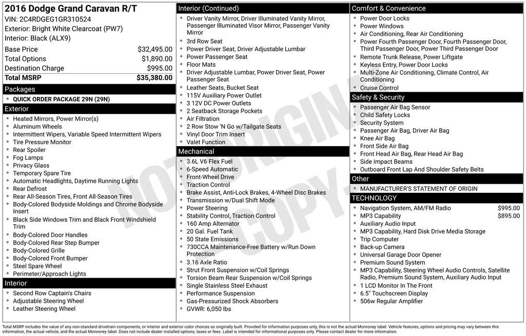 Used 2016 Dodge Grand Caravan R/T FWD image 43