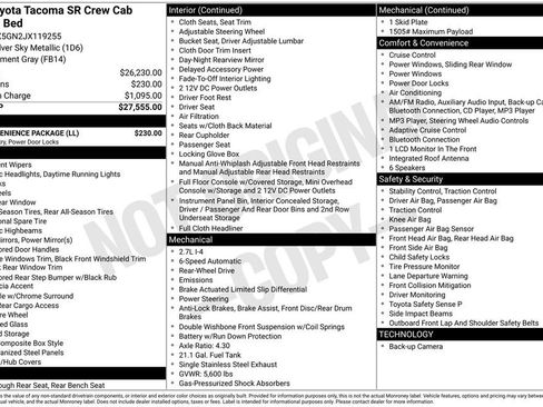 Used 2018 Toyota Tacoma SR w/ SR Convenience Package image 13