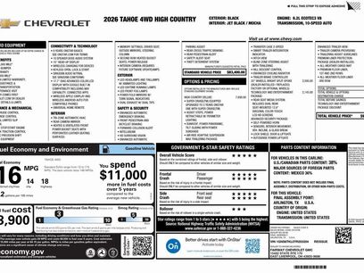 New 2026 Chevrolet Tahoe High Country
