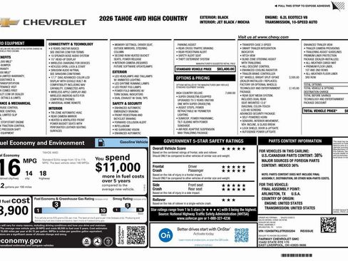 New 2026 Chevrolet Tahoe High Country image 4
