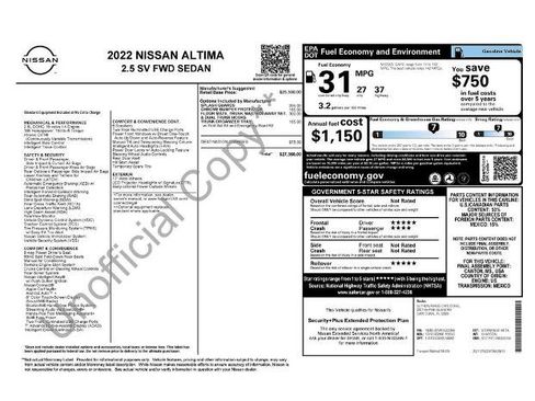 Certified 2022 Nissan Altima 2.5 SV FWD image 4
