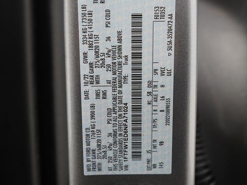 Used 2022 Ford F150 Platinum w/ Equipment Group 701A High image 32