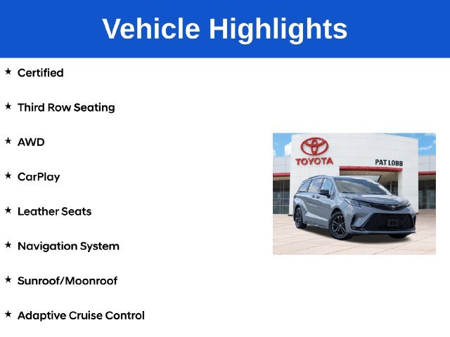 Certified 2025 Toyota Sienna XSE w/ XSE Premium Package AWD/4WD image 5