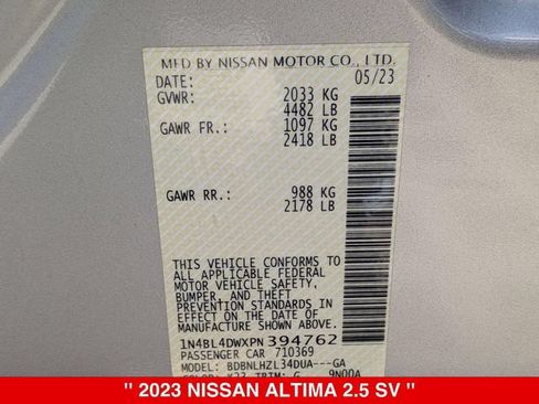 Used 2023 Nissan Altima 2.5 SV AWD/4WD image 41