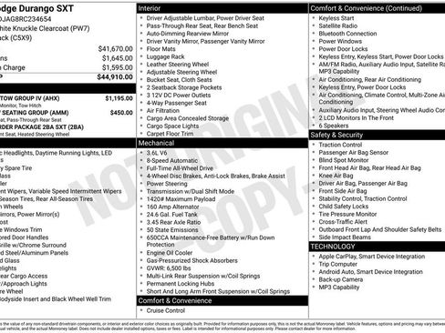 Used 2024 Dodge Durango SXT w/ Trailer Tow Group IV image 17