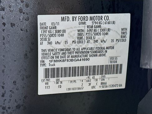 Used 2011 Ford Explorer Limited w/ 301A Rapid Spec Order Code image 33