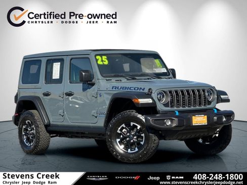 Certified 2025 Jeep Wrangler Unlimited Rubicon 4xe w/ Safety Group image 1
