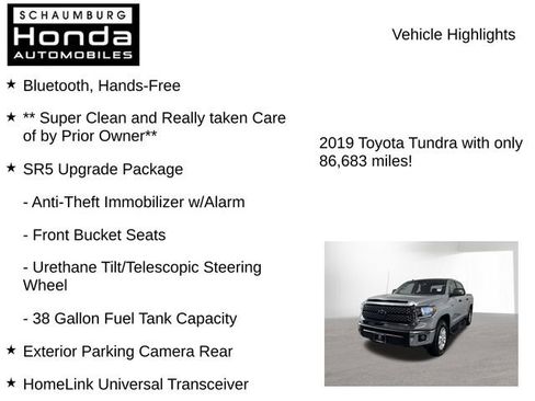 Used 2019 Toyota Tundra SR5 w/ SR5 Upgrade Package AWD/4WD image 8