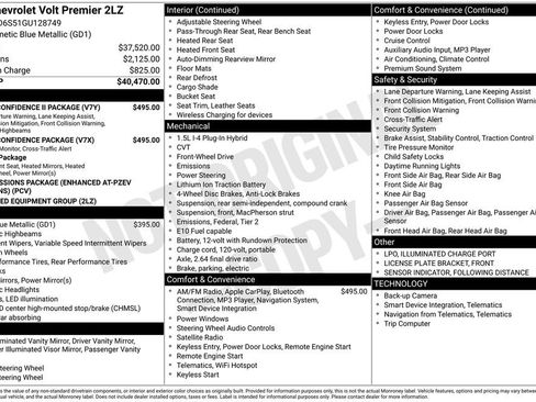 Used 2016 Chevrolet Volt Premier w/ Driver Confidence Package image 2