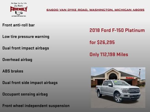 Used 2018 Ford F150 Platinum w/ Equipment Group 701A Luxury AWD/4WD image 30