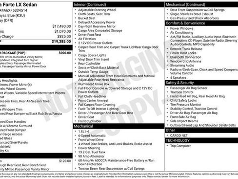 Used 2015 Kia Forte LX w/ Popular Package FWD image 17