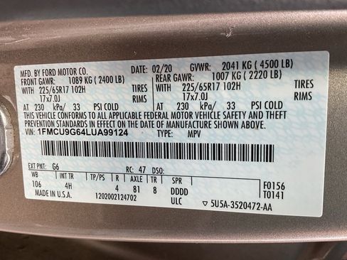 Used 2020 Ford Escape SE image 38