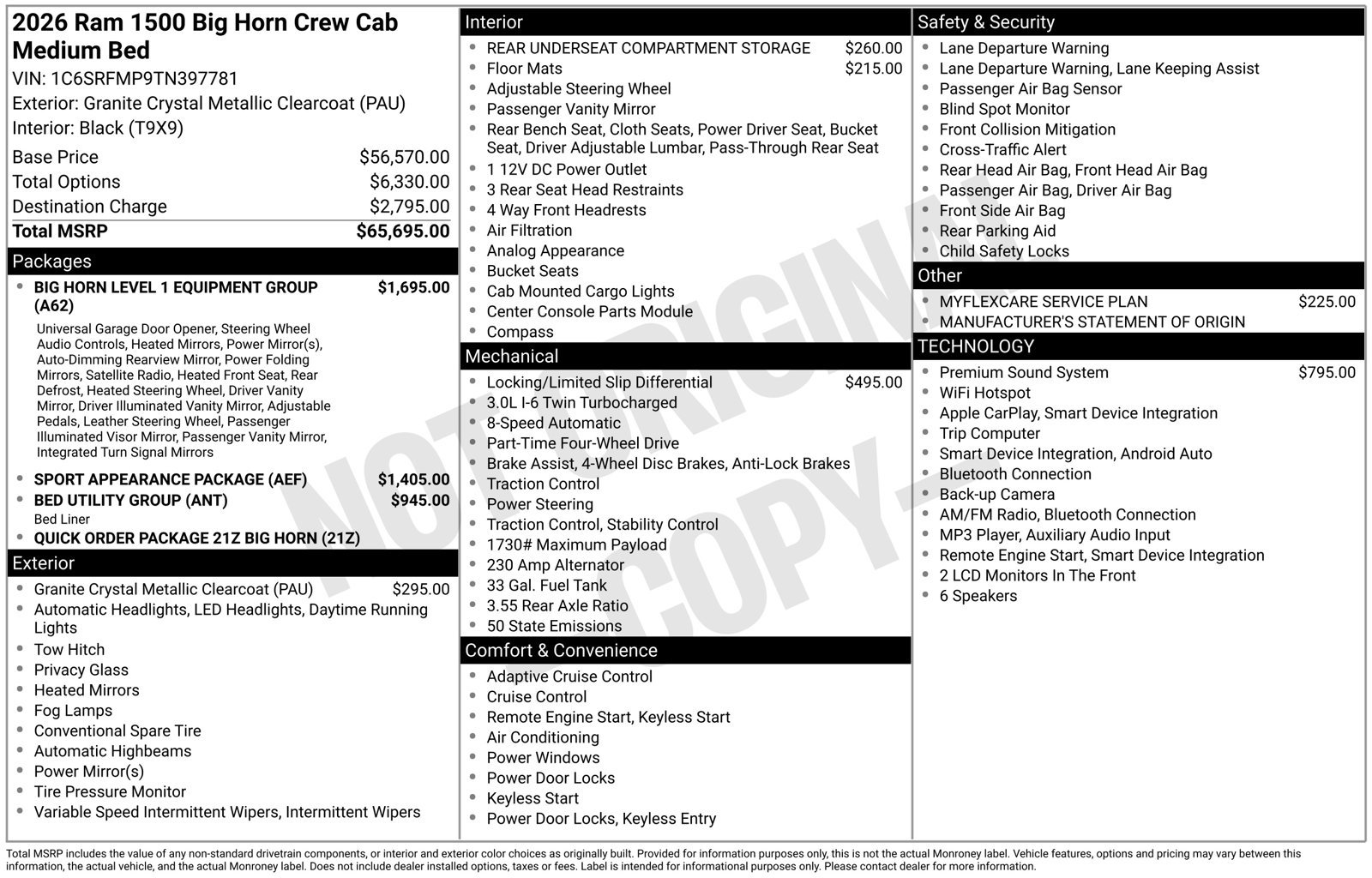 New 2026 RAM 1500 Big Horn AWD/4WD image 15