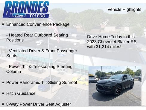 Used 2023 Chevrolet Blazer RS w/ Driver Confidence II Package FWD image 17