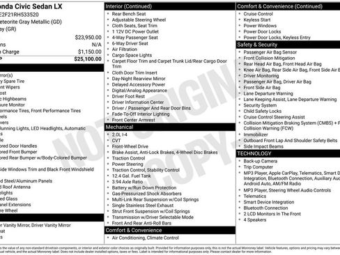 Used 2024 Honda Civic LX image 34