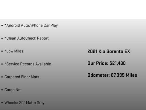 Used 2021 Kia Sorento EX w/ EX AWD X-Line Package image 12